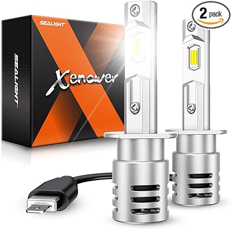 SEALIGHT H1 Fog Light Lamps 30,000LM Bright Bulbs Extra Wide View Canbus Ready, IP 68 60,000Hrs Lifespan Subsize Easy Installation Plug and Play, Pack of 2