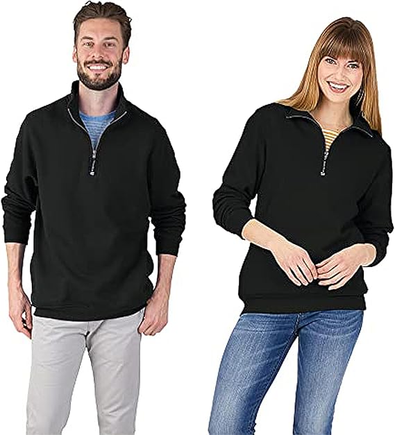 Charles River Apparel Men's Crosswind Quarter Zip Sweatshirt Size L