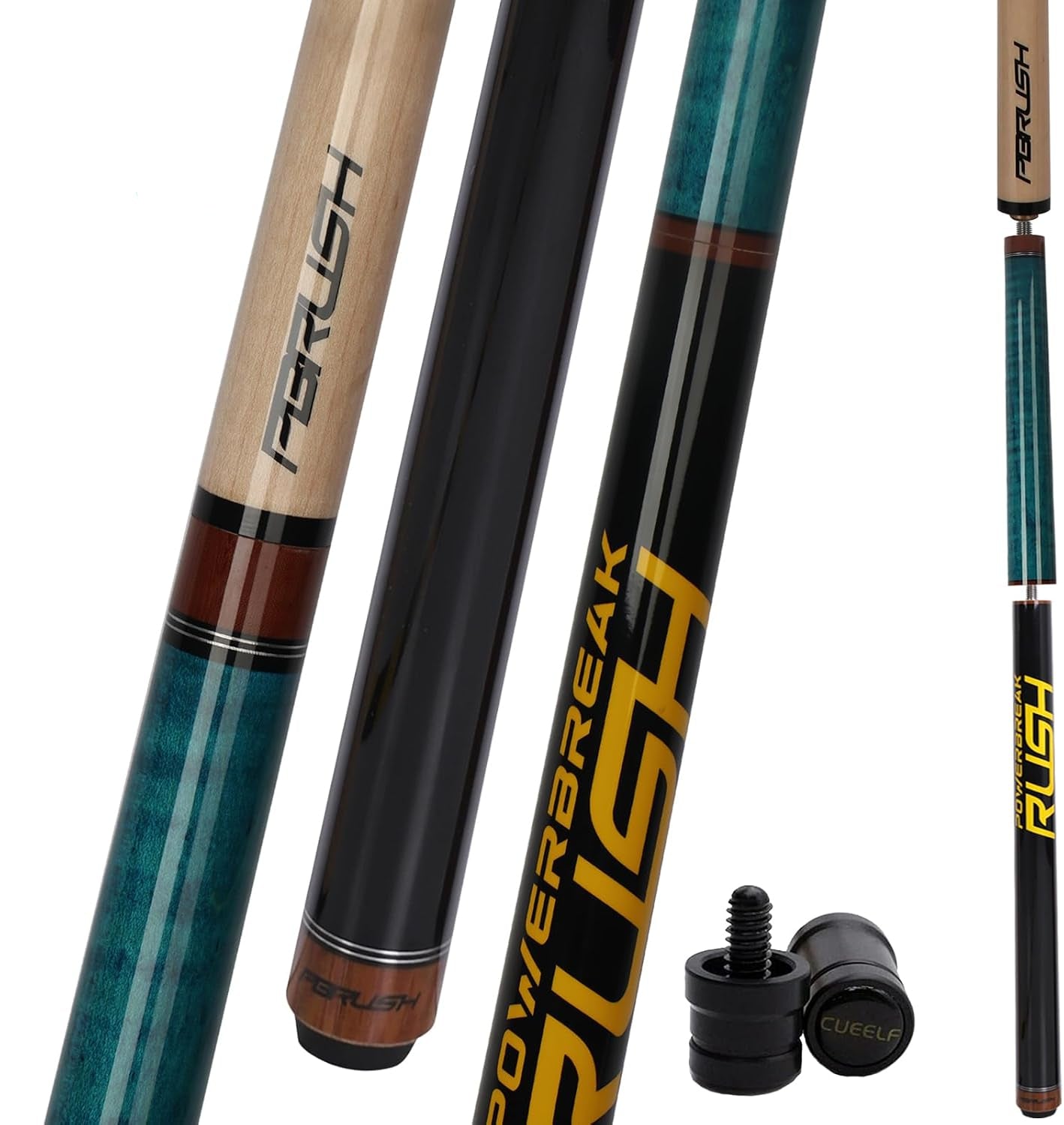 CUEELF Heavy Hitter Jump Break Pool Cue 23oz 3-Piece Pool Stick Extra Hard Bakelite Tip for Explosive Breaks and Effortless Jumps