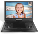 PJGCWB 17.9" Portable DVD Player with 15.6" Large HD Screen, 5 Hours Rechargeable Battery, DVD Player for Kids Support AV-in/ Out&Multiple PD-1506 BLK (NEW, OPEN BOX)