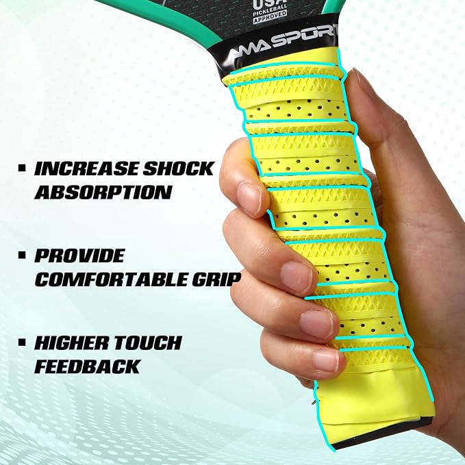 AMA SPORT Pickleball Paddle Grip Tape 2 Pack Pickleball Overgrip Replacement Grip Wrap