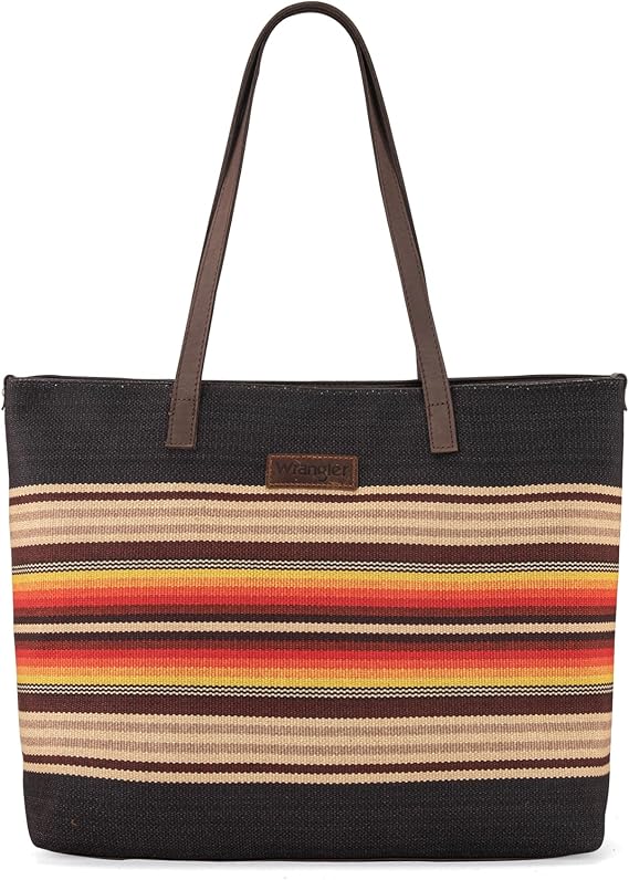 Montana West Wrangler Tote Bag for Women Canvas Shoulder Handbag Aztec Purse