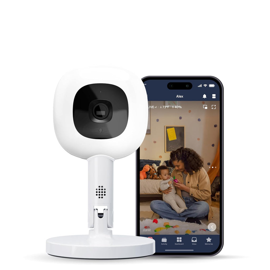 Nanit Pro Smart Baby Monitor & Flex Stand - 1080p Wi-Fi Video Camera, 2-Way Audio, Sound/Motion/Cry Notifications, Night Vision, and Breathing Band