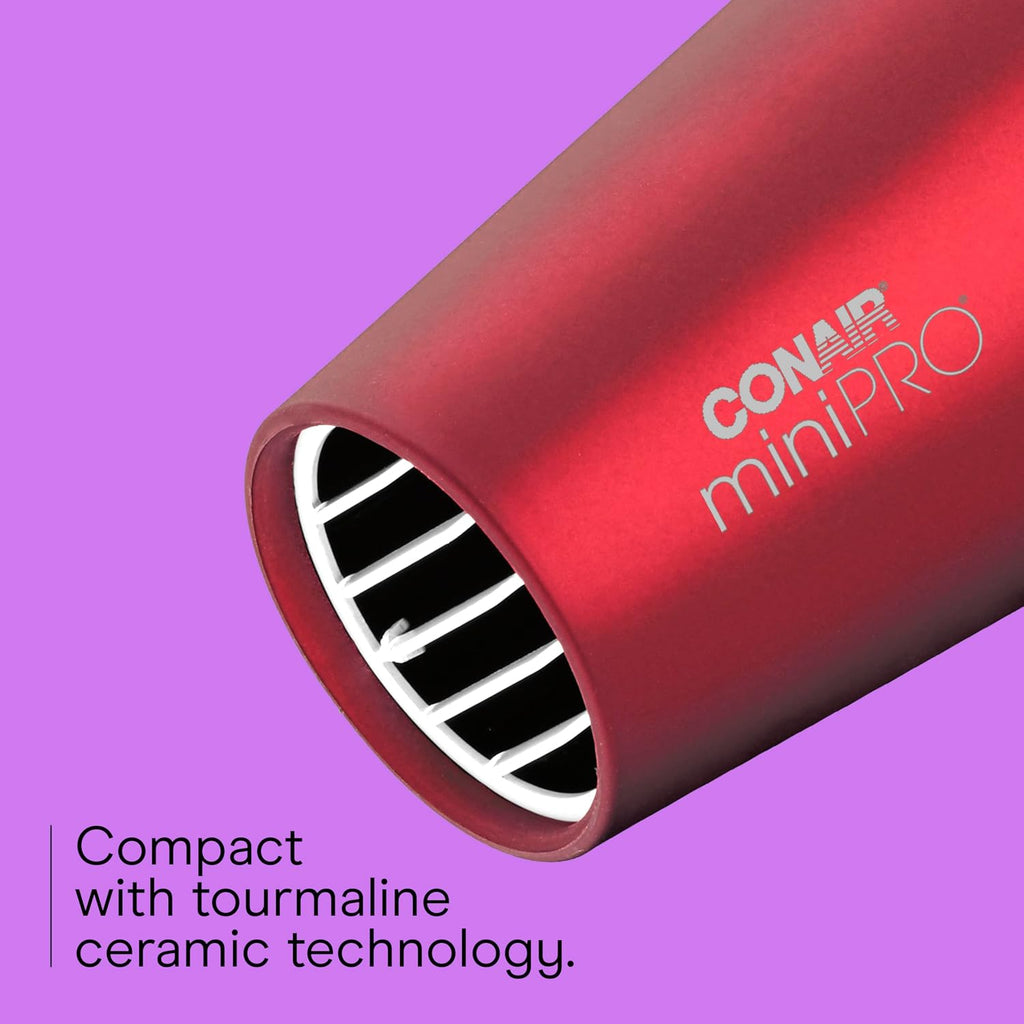 Conair Hair Dryer, Mini Pro, Travel, Folding Handle - Red