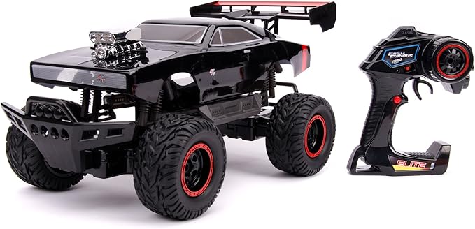 Jada Toys Fast & Furious 1:12 4x4 Dom's Dodge Charger R/T Elite RC Remote Control Car 2.4 Ghz Radio Control Cars