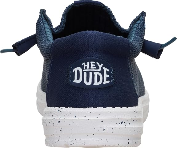 HEYDUDE Men's Wally SE Stretch Sox Slip-Ons in Navy - 10.5