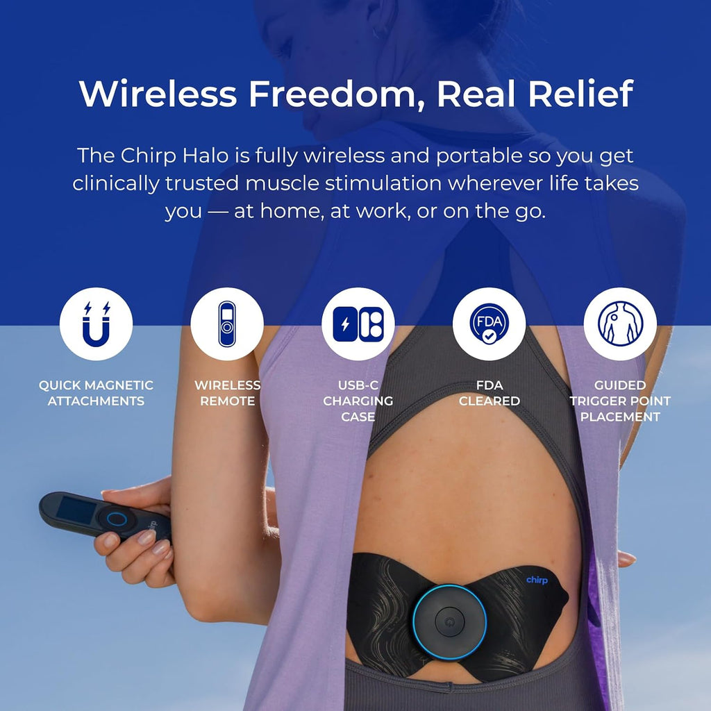 Chirp Halo Wireless Muscle Stimulator (Double - Slate)