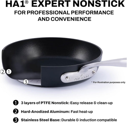 All-Clad HA1 Expert Cookware 4-Piece Fry Pan Set - 10"/12"