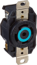 Leviton 30 Amp, 120/208 Volt- 3PY, Flush Mounting Locking Receptacle - Black - 2810