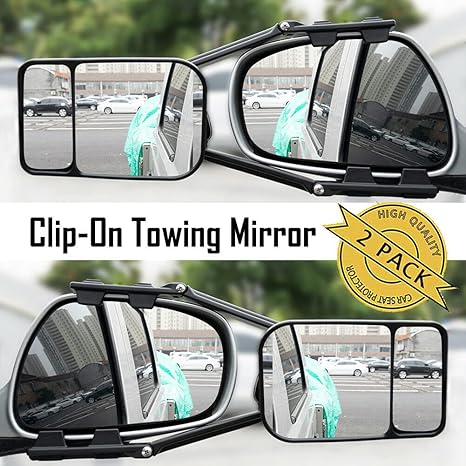 Car Towing Mirror Clip Universal Multi Trailer Caravan Car Truck Vehicle 4WD Clip-On Towing Mirror Universal for Trailer Safe Hauling Adjustable Extension