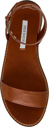 Steve Madden Women's Dandi Sandal, Tan Leather, (Size: 8.5)