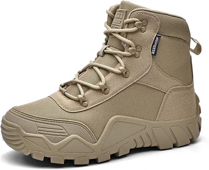 Kervaky Men's Military Tactical Boots Work Boots Outdoor Boots Waterproof Hiking Boots Combat Boots Lightweight Breathable Boots Size: 10