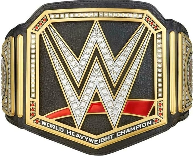 World Heavyweight Wrestling Championship Replica Title Belt, Authentic Wear Universal Championship Belt - Adult Size - 4mm