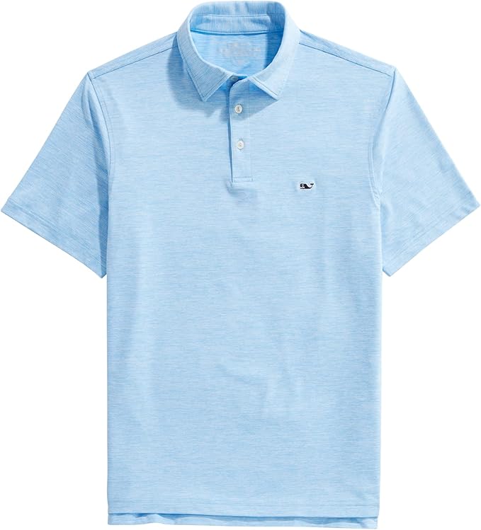 vineyard vines Men's St. Jean Stripe Sankaty Polo - Ocean Breeze Tejeda- Size: Medium