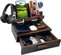 VEIYAILU - Wood Phone Docking Station, Deep Walnut