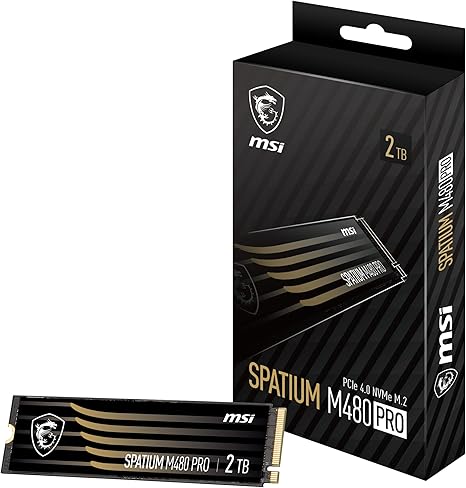 MSI SPATIUM M480 PRO PCIe 4.0 NVMe M.2 2TB Internal SSD Model: SPATIUM M480 Pro SN: 002517