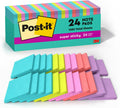 Post-it Super Sticky Notes, 24 Sticky Note Pads, 3 x 3 in, Supernova Neons Collection