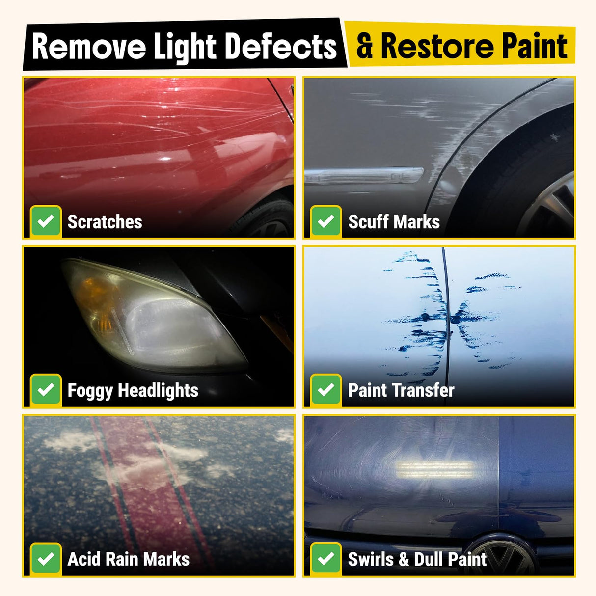 Carfidant Scratch Repair and Swirl Remover -  Polishing & Waxing Kits - Compound for Vehicles Paint Repair - 8.4 fl. Oz.