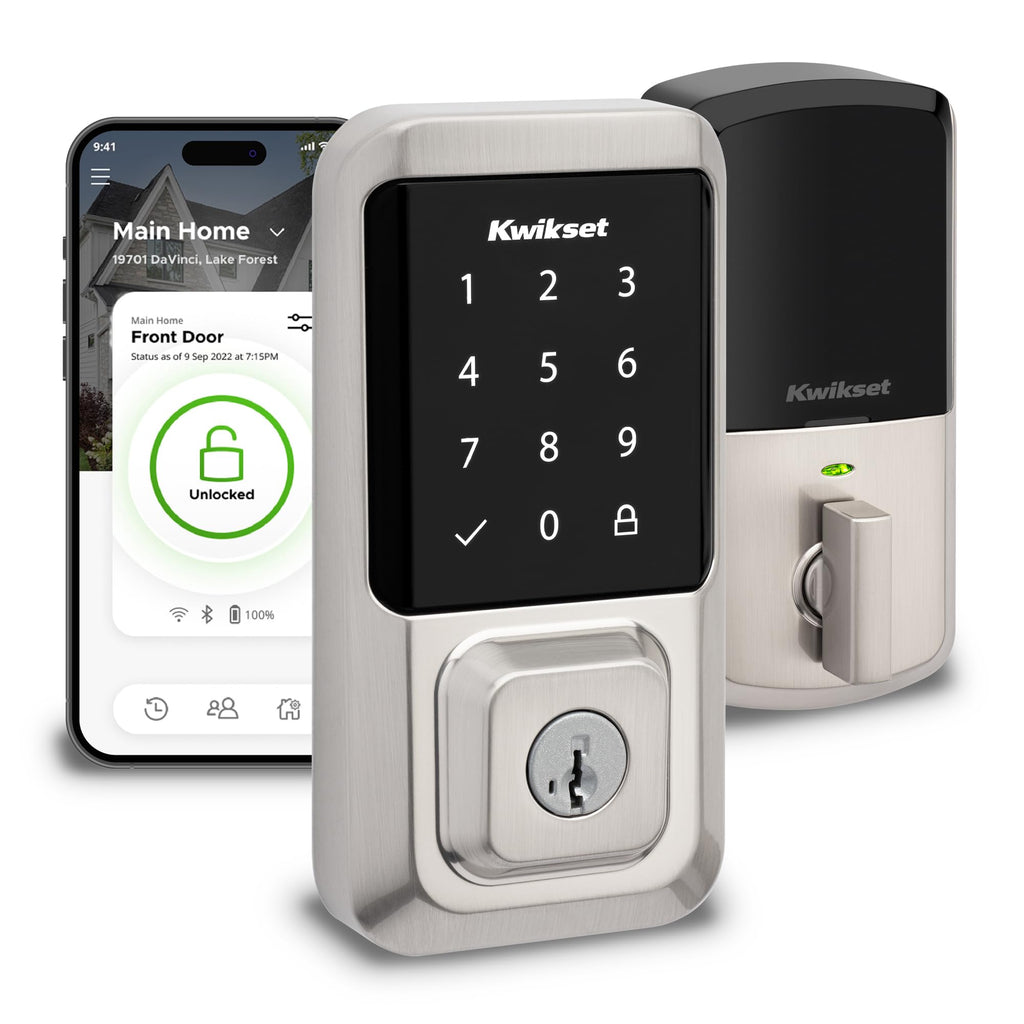 Kwikset Halo Wi-Fi Smart Lock, Keyless Entry Door Deadbolt, Geofence Auto-Unlock, Grade AAA Certified