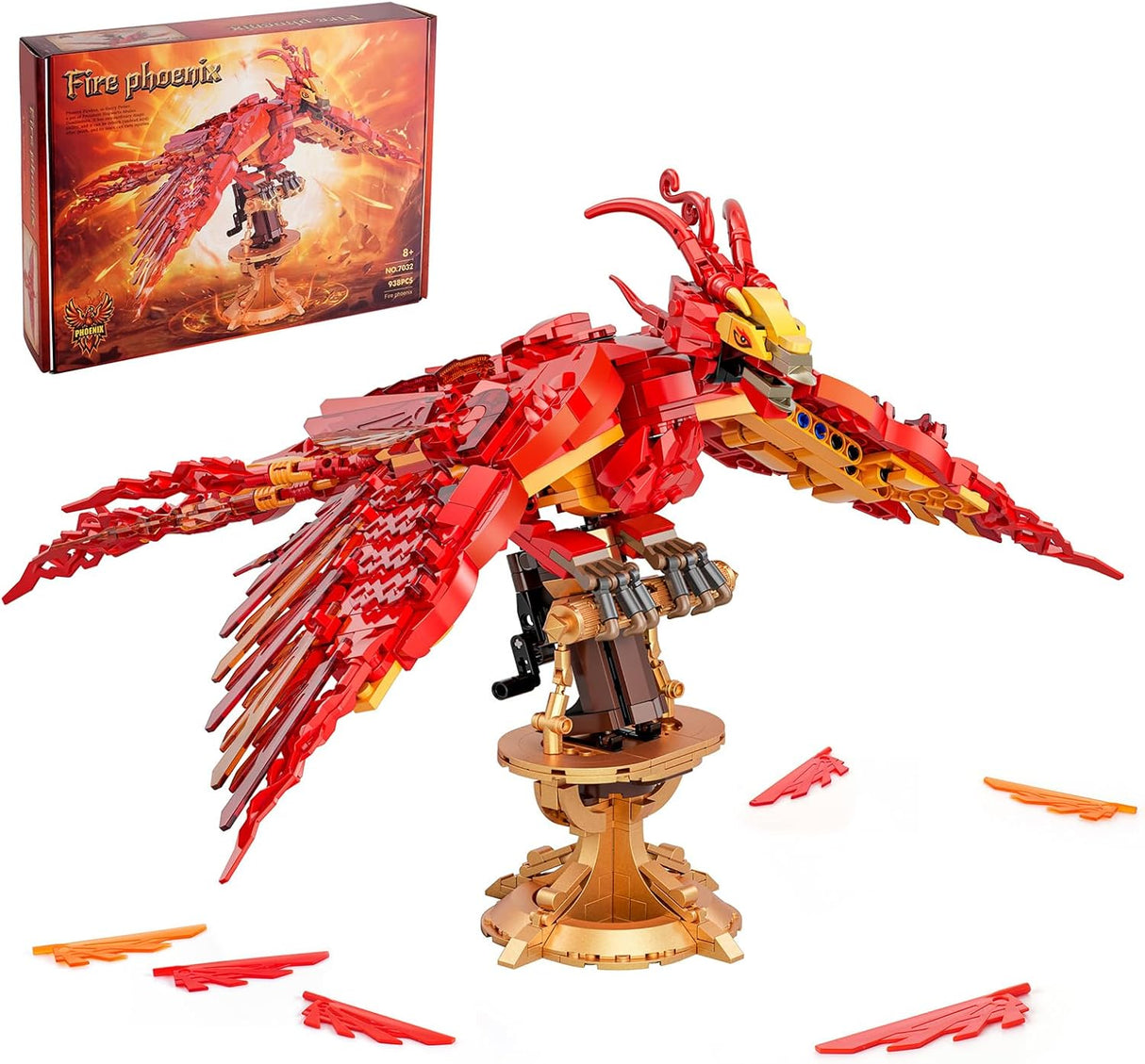 Moc Harry Fire Phoenix Building Set，Compatible with Lego STEM Magic Potter Phoenix Collection Model