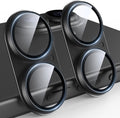TAURI 2 Pack for iPhone 16/iPhone 16 Plus Camera Lens Protector - Black