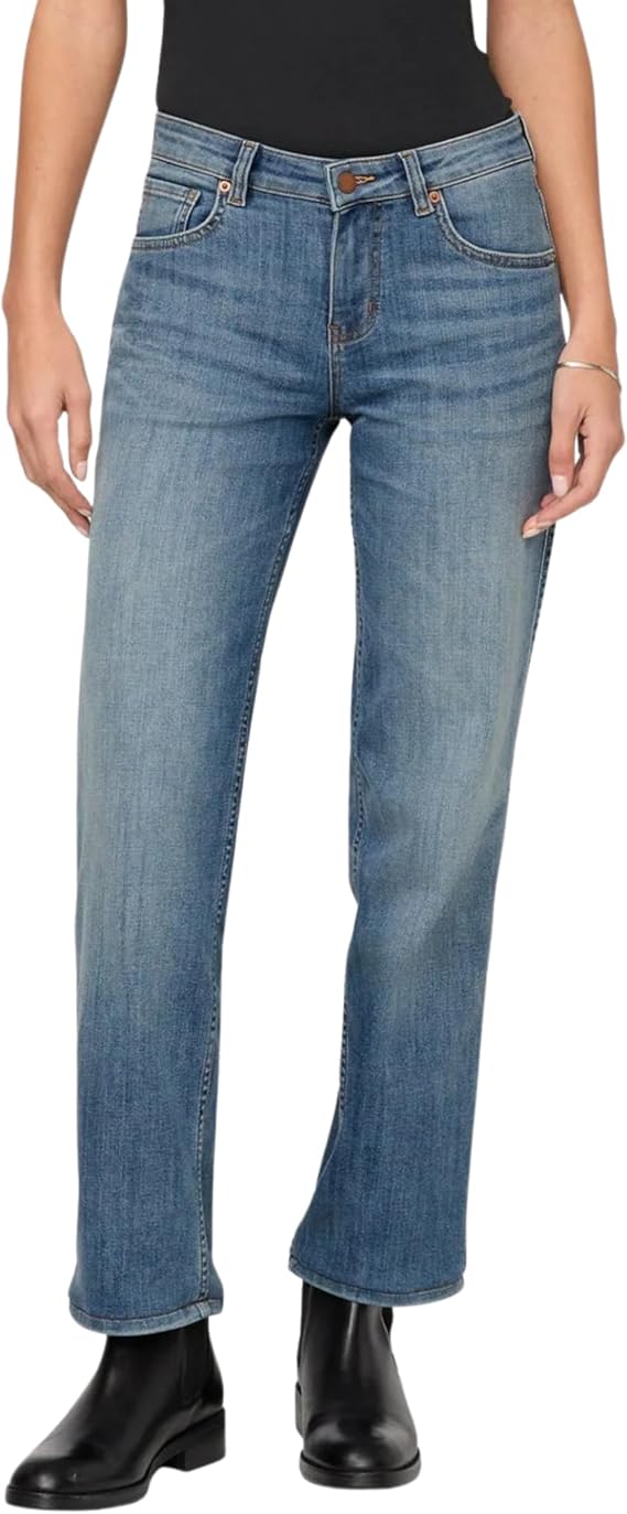 DUER Women's Performance Denim Mid Rise Straight Jean  28W x 28L