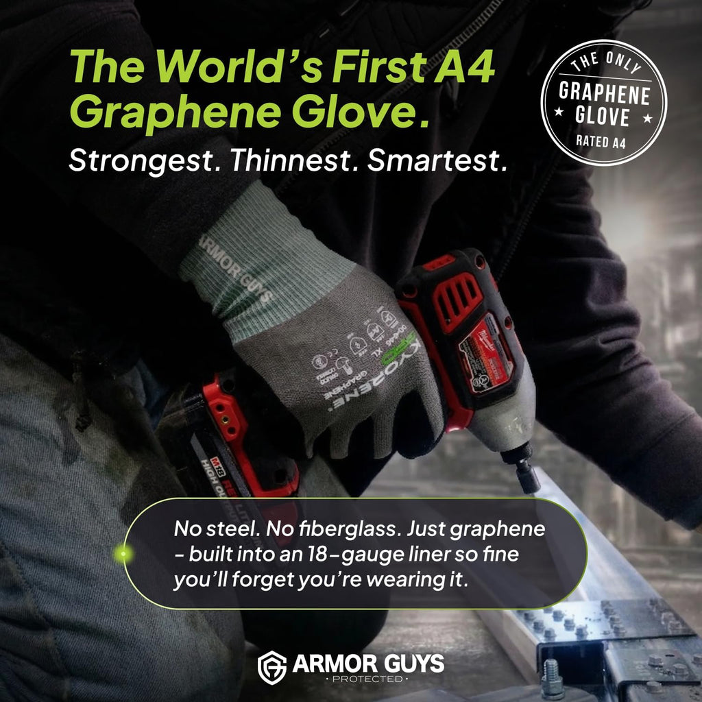 Armor Guys 00-840 Cut Resistant Work Gloves, ANSI A4, Medium, 1 Pair