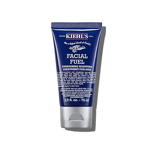 Kiehl's Facial Fuel Moisturizer, Men's Face Cream, with Vitamin C and Caffeine that Contain Antioxidants to Help Energize and Reduce Dullness, Non-Greasy, Paraben-free, Sulfate-free