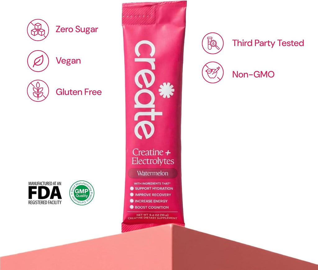 CREATE Creatine and Electrolytes - Watermelon - 30 Sticks