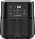 Chefman Air Fryer – 4 QT Compact Airfryer for Quick & Easy Meals in Minutes, Features Hi-Fry Technology for Extra Crisp, Touchscreen Controls with 4 Presets, Nonstick & Dishwasher Safe Basket - Black