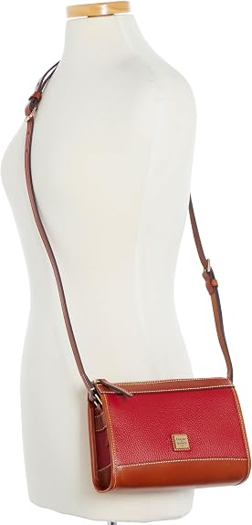 Dooney & Bourke Handbag, Pebble Grain Zip Crossbody - Red