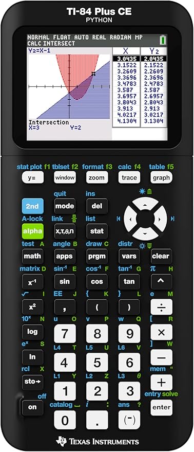 Texas Instruments TI-84 Plus CE Color Graphing Calculator, Black