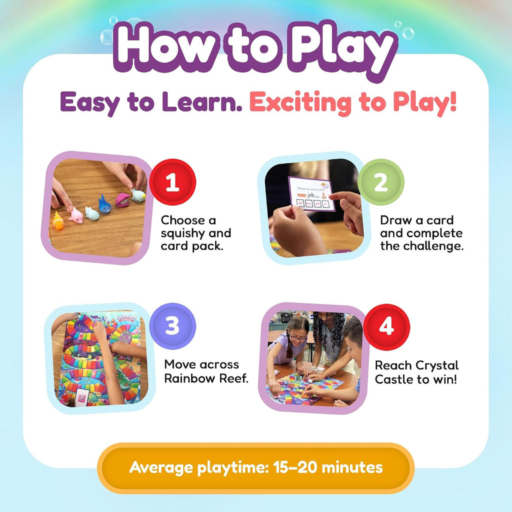 The Fidget Game SquishyLand in Rainbow Reef Board Game - Pre-K to 2nd Grade