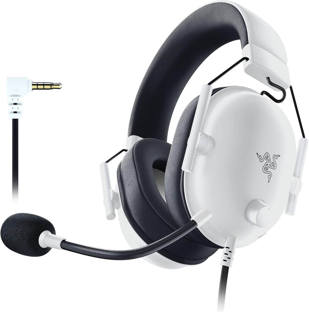 Razer BlackShark V2 X Gaming Headset: 7.1 Surround Sound - 50mm Drivers - Memory Foam Cushion - for PC, Mac, PS4, PS5, Switch - 3.5mm Audio Jack - White (NEW, OPEN BOX)