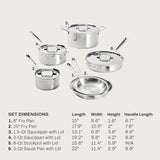 ALL-CLAD Brushed D5® Stainless 10pc Set