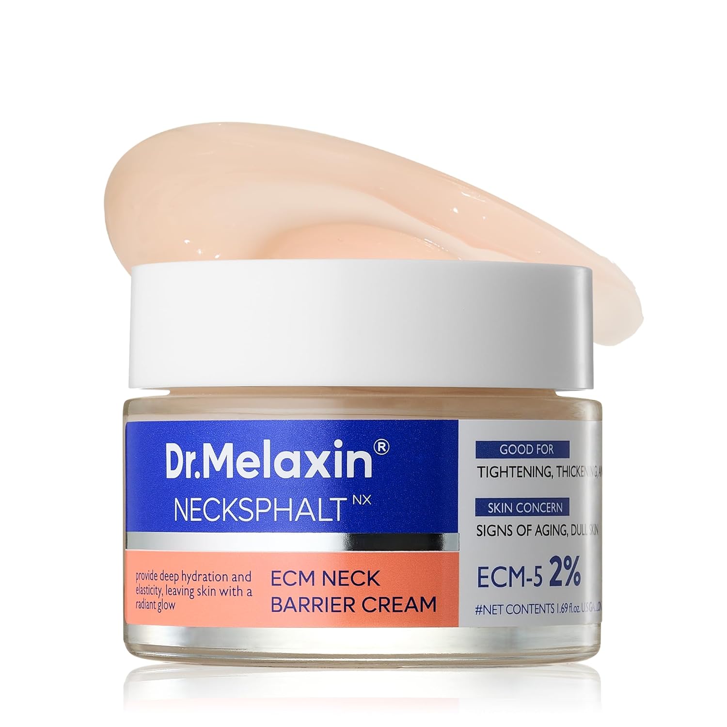 Dr. Melaxin Necksphalt ECM Barrier Cream for Anti-Aging Neck Skin - 1.69 oz.