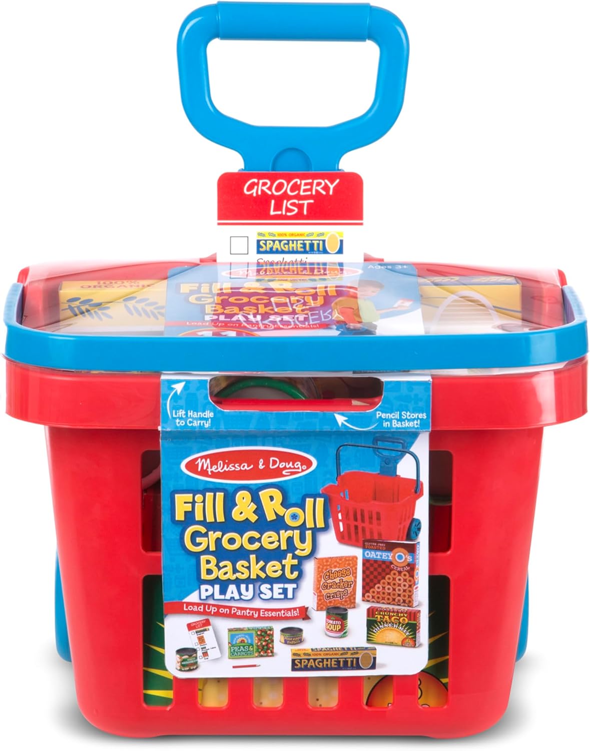 Melissa and Doug Fill & Roll Grocery Basket Play Set