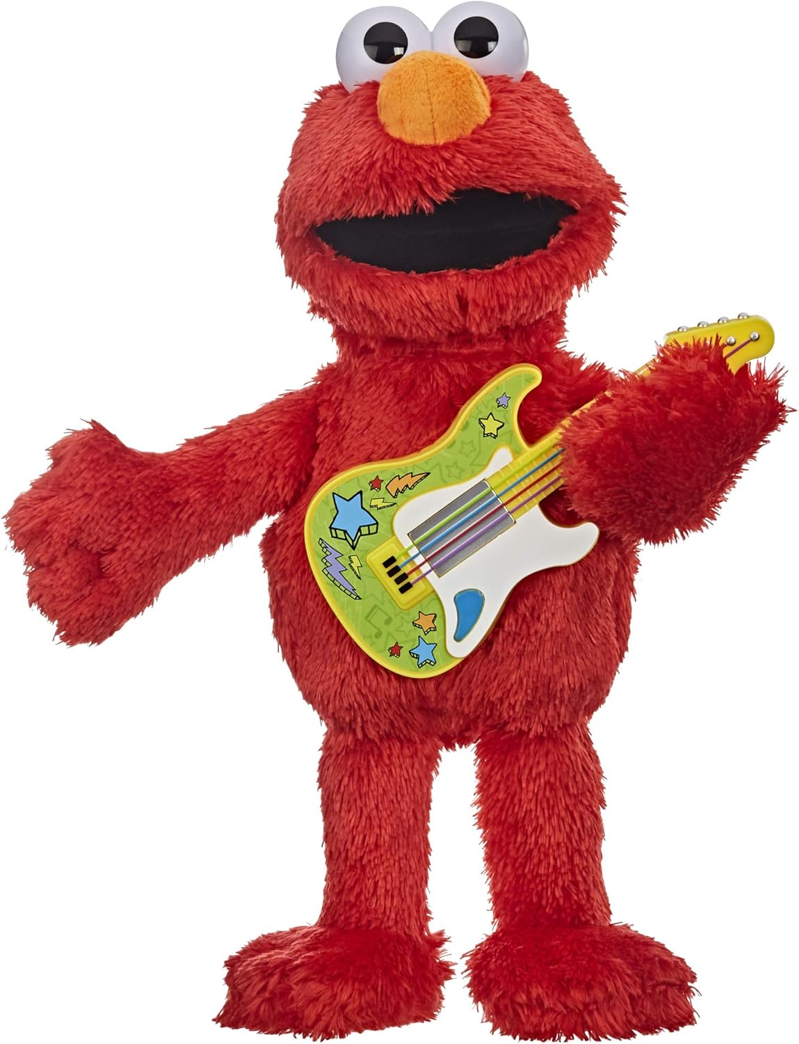 Sesame Street Rock and Rhyme Elmo Talking, Singing 14-Inch Plush Toy for Toddlers, Kids 18 Months & Up