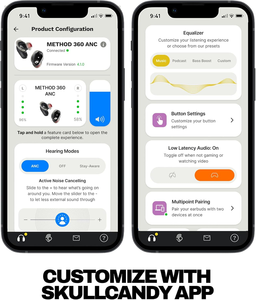 Skullcandy Method 360 ANC Wireless Earbuds with Sound by Bose - Color: Bone