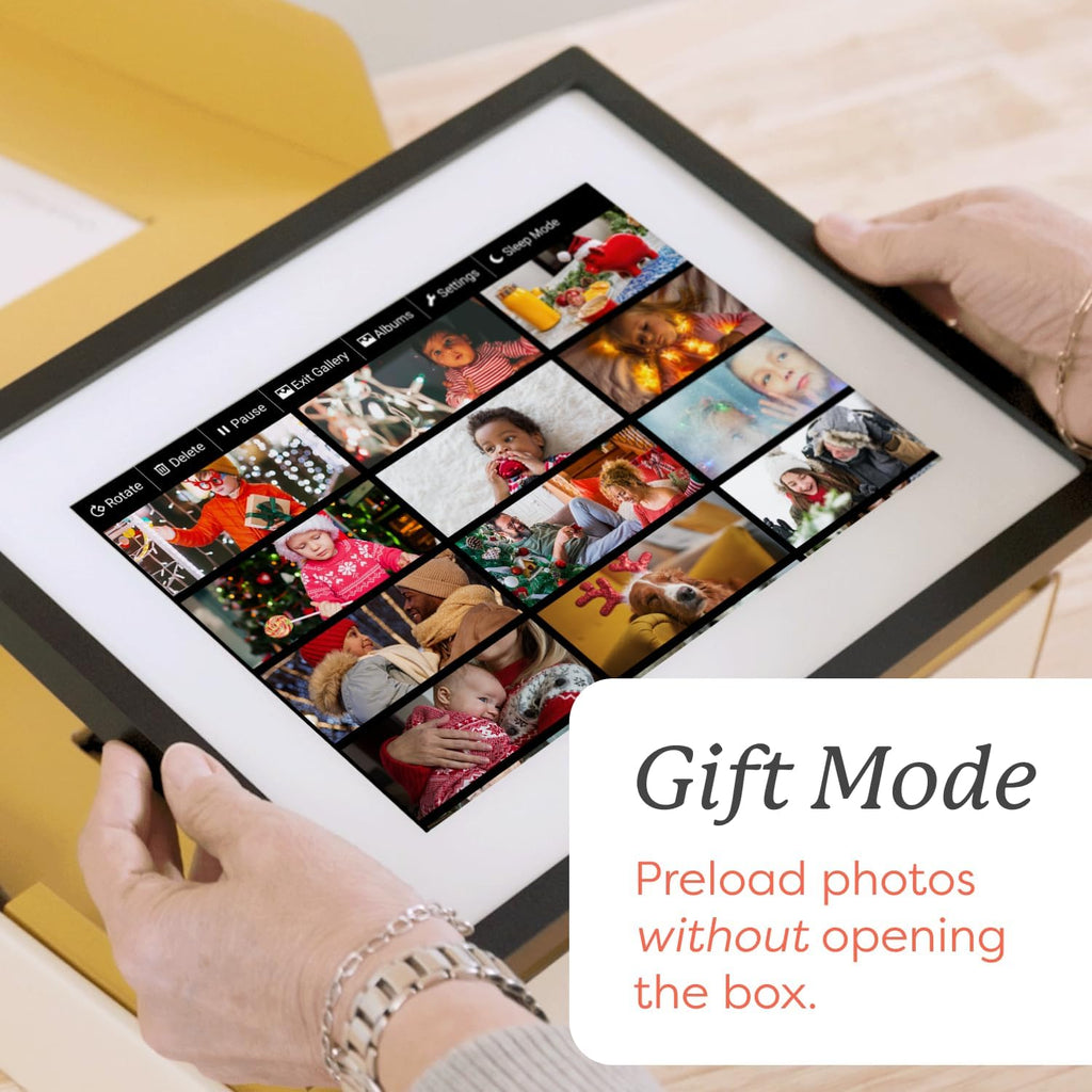 Skylight Digital Picture Frame, Load from Phone Capability, 10" Black