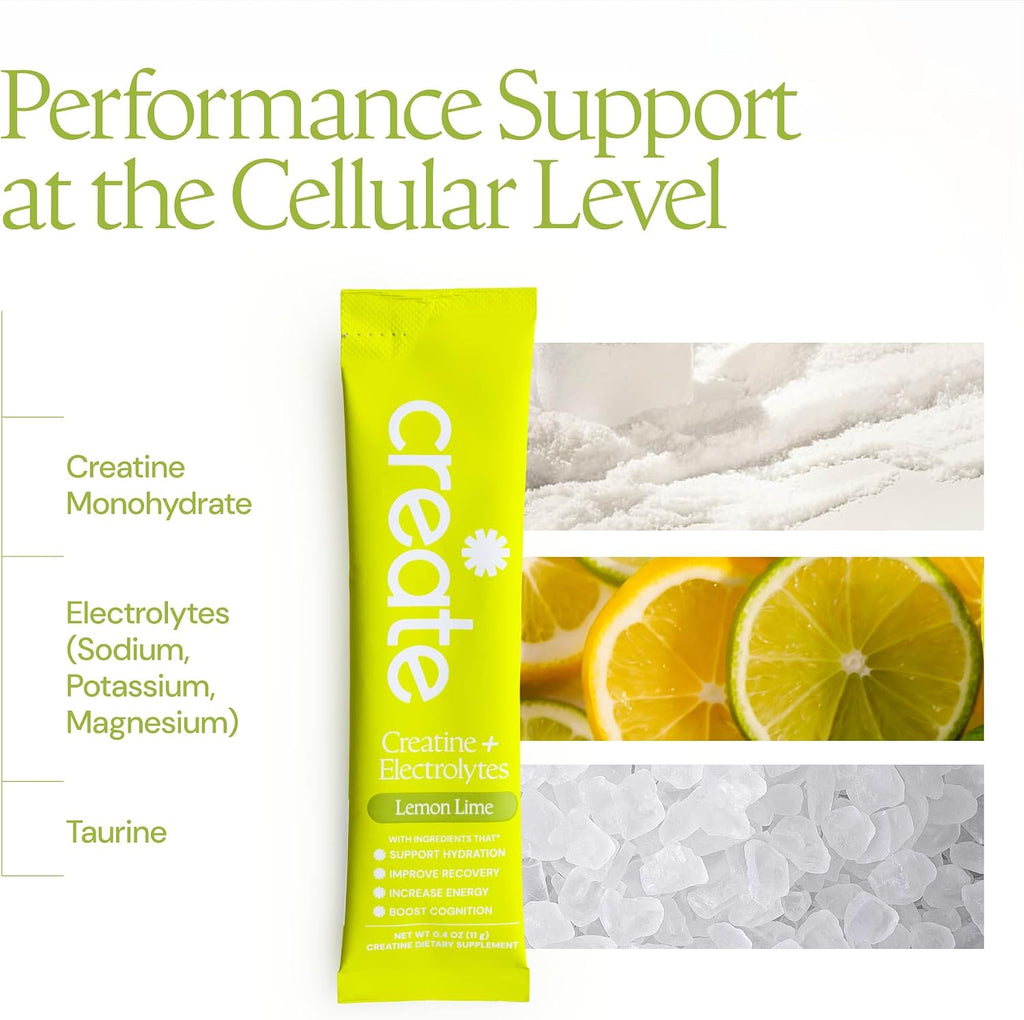 CREATE Creatine and Electrolytes - Lemon Lime - 30 Sticks