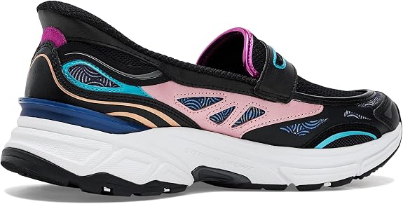 Skechers Women's Stamina Sport-Chrome Muse Hands-Free Slip-Ins, Black/Multi, Size 8.5