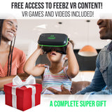 3D VR Headset for iPhone & Android Phones 1.0 - with Links to 3D VR Videos | Wearable VR Set for Kids & Adults – Green (OPEN BOX)