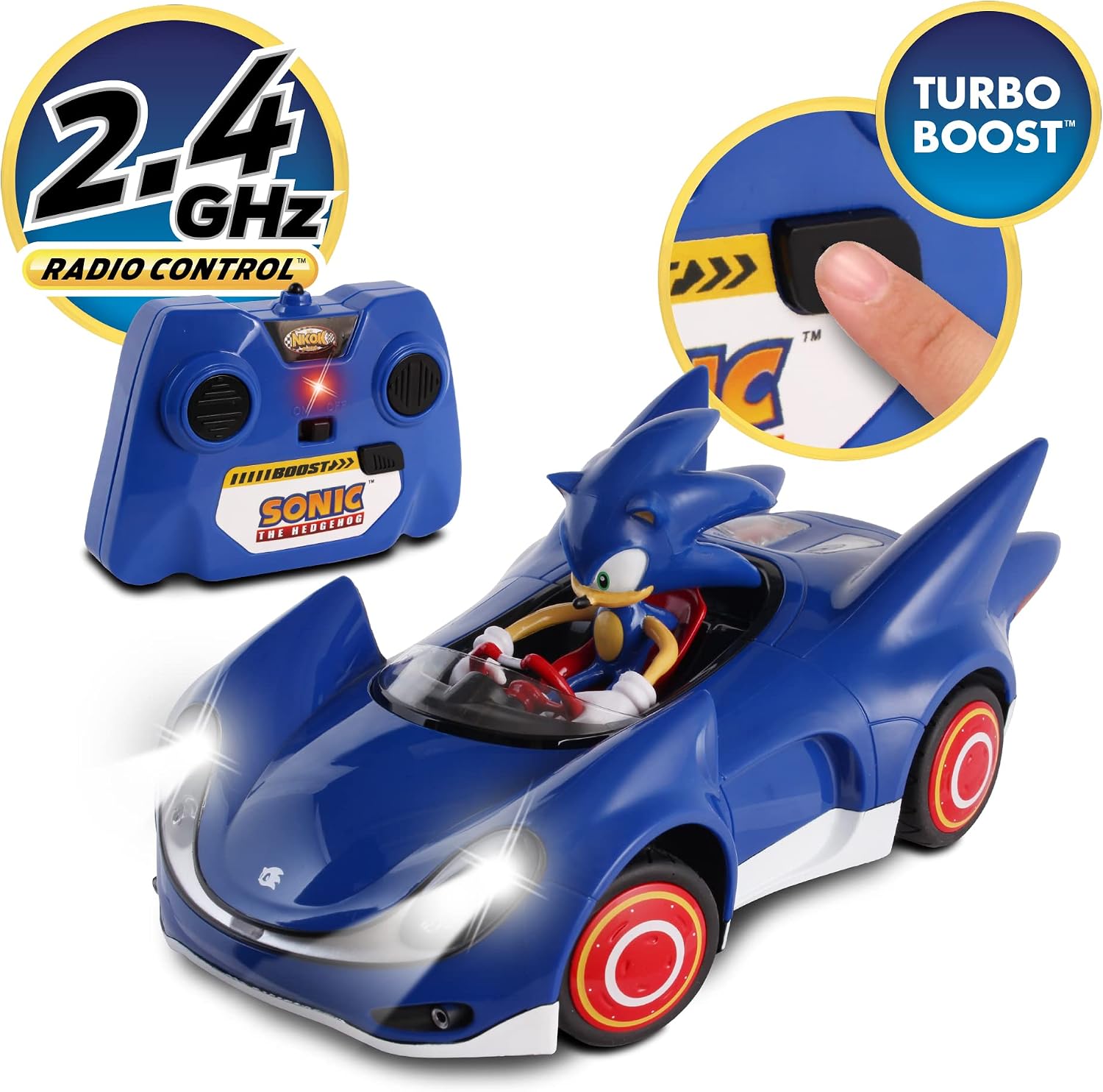 NKOK Sonic & Sega All Stars Racing RC Car - Remote Control, Ages 6+