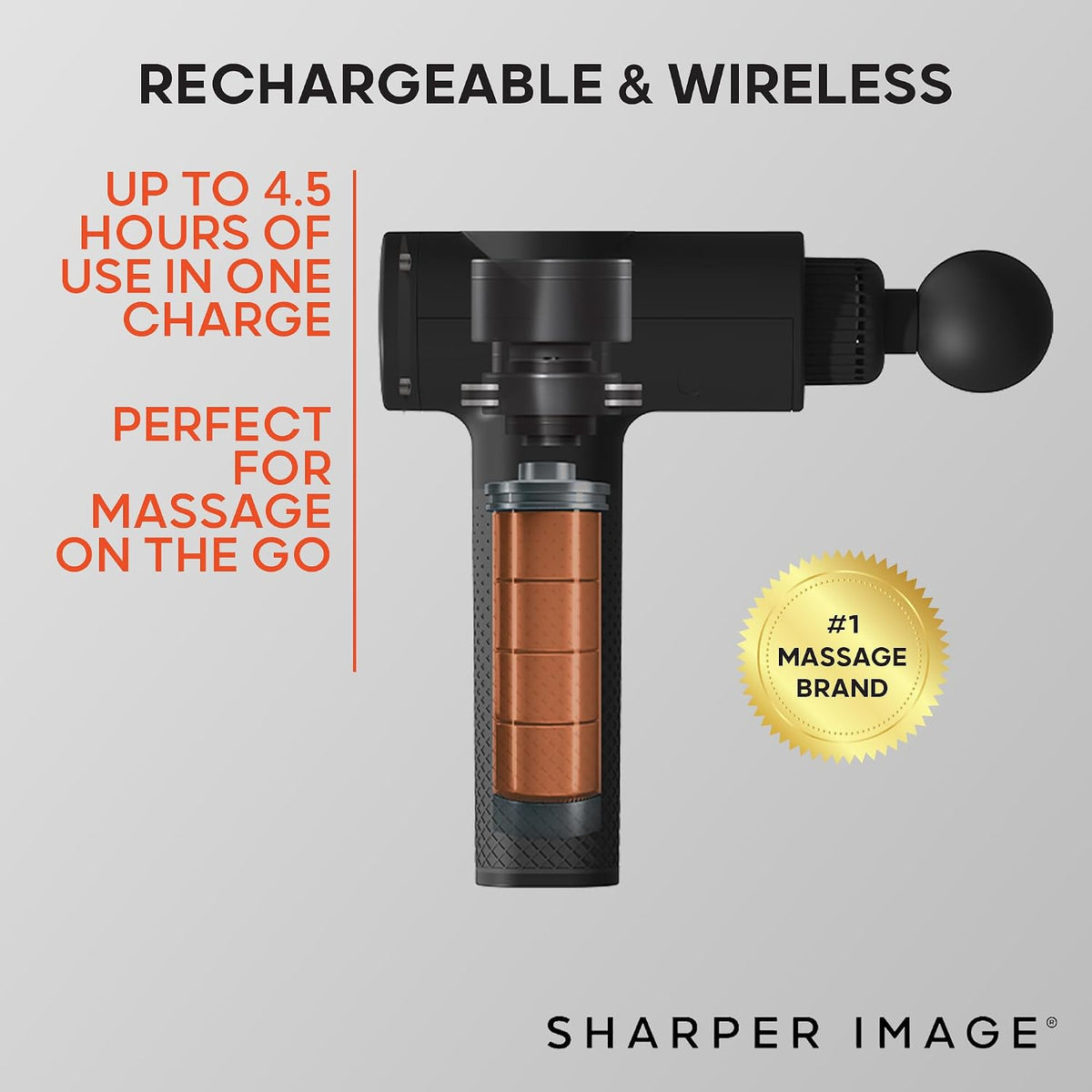 Sharper Image Powerboost Deep Tissue Percussion Massage Gun