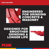 PEARL ABRASIVE CO. Pro-V 4" Double Row - Concrete/Masonry