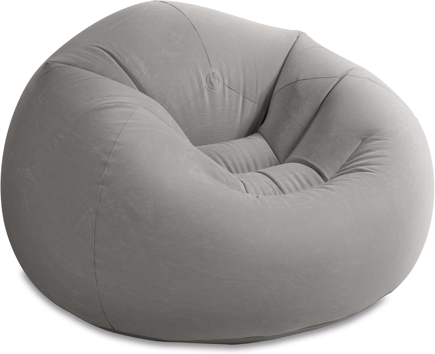 INTEX 68579EP Beanless Bag Inflatable Lounge Chair: Corduroy Textured Flocking – Durable Vinyl – Folds Compactly – 220lb