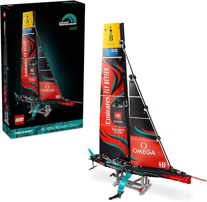 LEGO Technic Emirates Team New Zealand AC75 Yacht Building Set for Adults, Racing Boat Model for Sailboat Lovers, Build-a-Boat