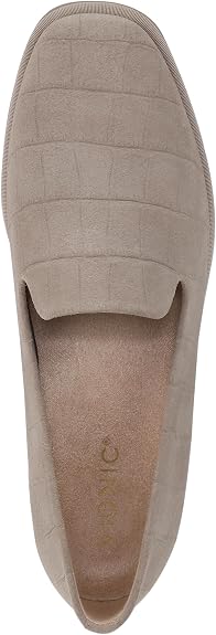 Vionic Women's Willa 2.0 Loafer/Moc Shoes - Cobblestone Suede Leather - Size 9W