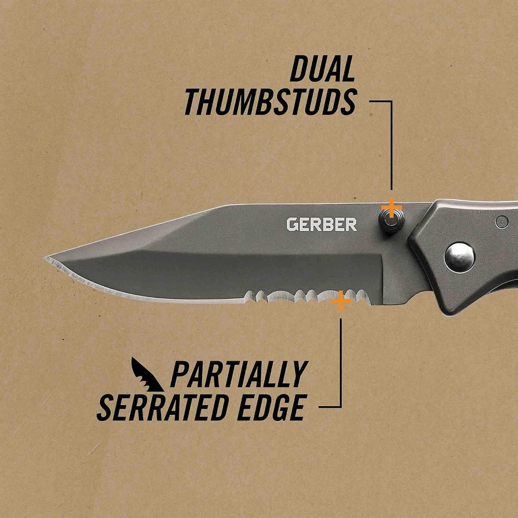 GERBER GEAR Paraframe I Knife- Stainless and Serrated - 3" - NIB/Sealed